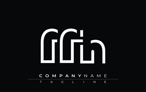 FFH abstract letter design. Modern Business Logo Design With Abstract Typography and Contemporary Style