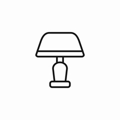 classic table lamp icon sign vector