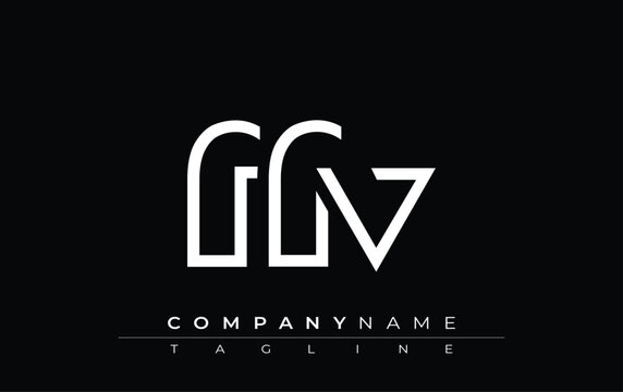 FFV abstract letter design. Modern Business Logo Design With Abstract Typography and Contemporary Style