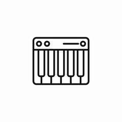 electronic keyboard piano icon sign vector