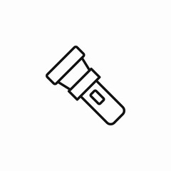 hand held flashlight icon sign vector