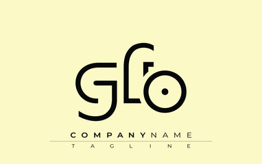 Obraz premium GFO abstract letter design. Modern Business Logo Design With Abstract Typography and Contemporary Style