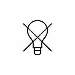 light bulb off icon sign vector