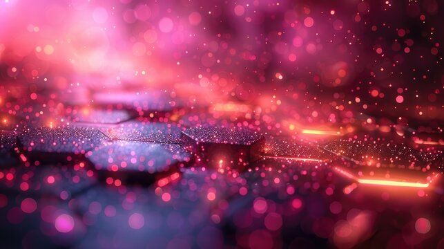 Floating hexago light background