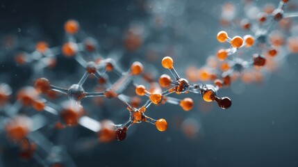 orange molecules complex structure