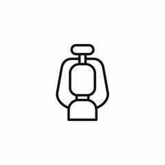 person sitting chair icon sign vector