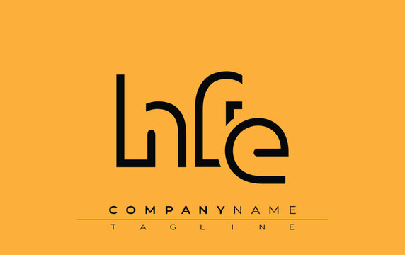 HFE abstract letter design. Modern Business Logo Design With Abstract Typography and Contemporary Style