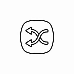shuffle arrows random icon sign vector