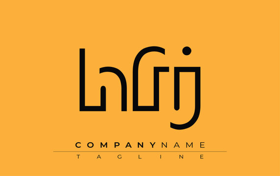 HFJ abstract letter design. Modern Business Logo Design With Abstract Typography and Contemporary Style