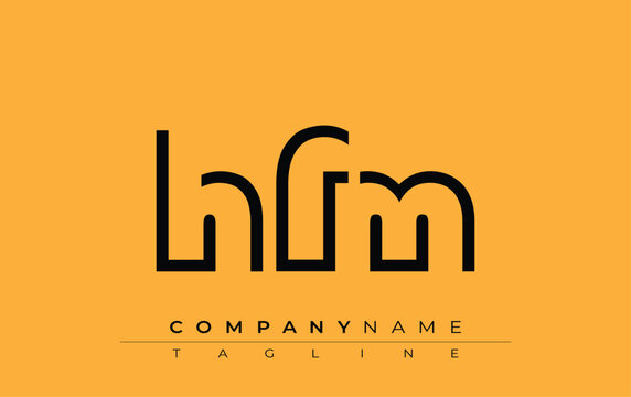 HFM abstract letter design. Modern Business Logo Design With Abstract Typography and Contemporary Style