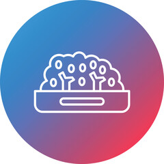 Bush Line Gradient Circle Background Icon