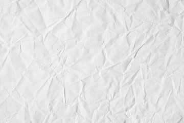 White crumpled paper sheet texture