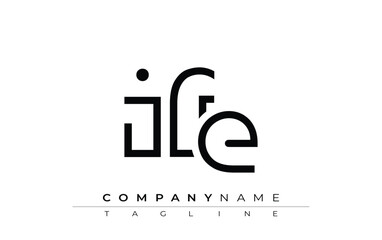 IFE abstract letter design. Modern Business Logo Design With Abstract Typography and Contemporary Style
