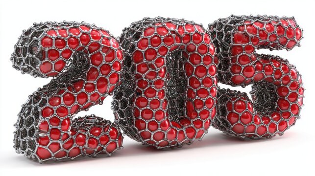 red spheres metallic mesh 205