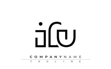 IFU abstract letter design. Modern Business Logo Design With Abstract Typography and Contemporary Style