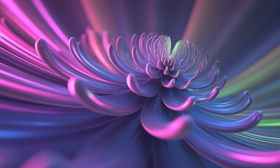 Obraz premium Abstract Petals Glowing Vibrant Design Creative Background Wallpaper
