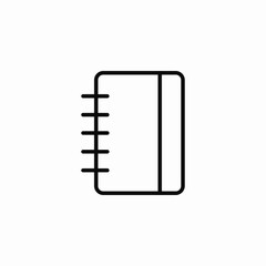 bound notebook diary icon sign vector