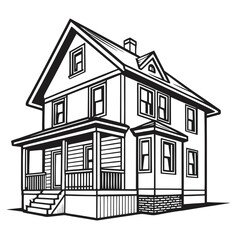 house sketch drawing