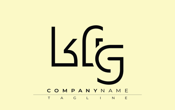 KFG abstract letter design. Modern Business Logo Design With Abstract Typography and Contemporary Style