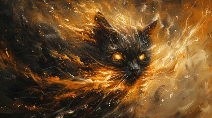 Molten filigree cat spatial concept art