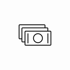 stack money bills icon sign vector