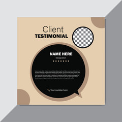 Modern client testimonial design.
