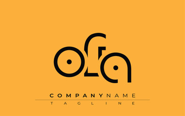 OFA abstract letter design. Modern Business Logo Design With Abstract Typography and Contemporary Style