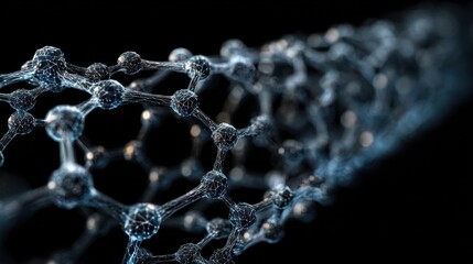 glowing molecule network abstract art