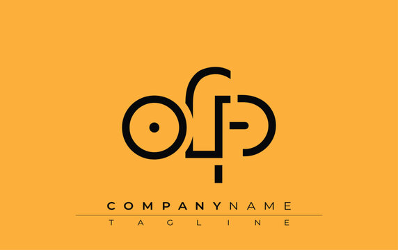 OFP abstract letter design. Modern Business Logo Design With Abstract Typography and Contemporary Style