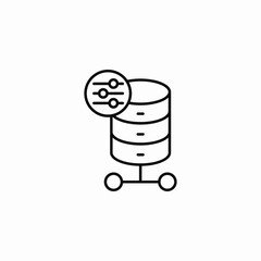 database settings management icon sign vector