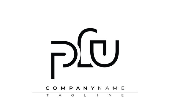 PFU abstract letter design. Modern Business Logo Design With Abstract Typography and Contemporary Style