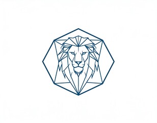 Geometric lion head design