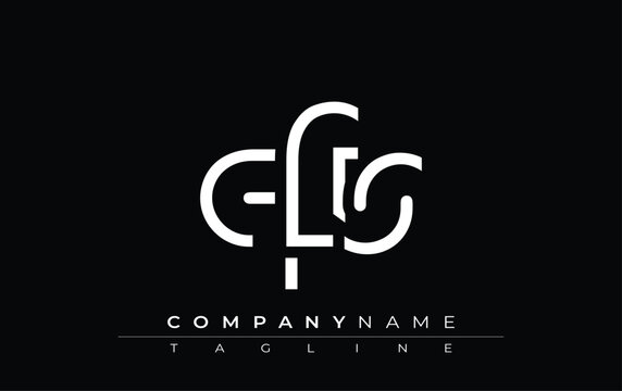 QFS abstract letter design. Modern Business Logo Design With Abstract Typography and Contemporary Style