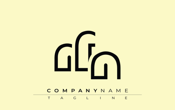 RFN abstract letter design. Modern Business Logo Design With Abstract Typography and Contemporary Style