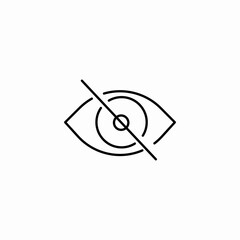 eye slash hidden icon sign vector