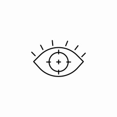 eye target focus icon sign vector