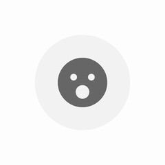 shocked mood icon sign vector