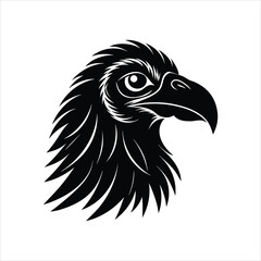  Stylized Condor Head Silhouette Vector Illustration