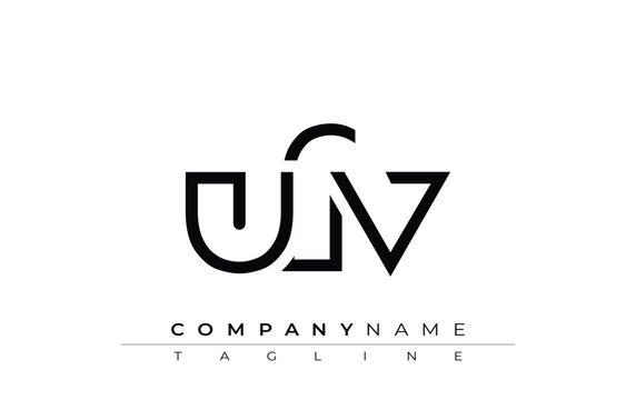 UFV abstract letter design. Modern Business Logo Design With Abstract Typography and Contemporary Style