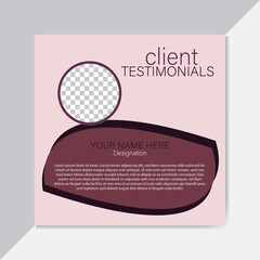 Client testimonial design clean style and creative.
