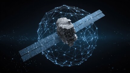 satellite orbiting digital globe network