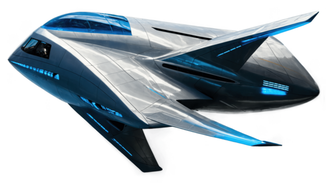 Futuristic spacecraft design showcasing sleek lines and innovative technology in a stylized concept art setting
