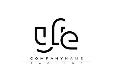 YFE abstract letter design. Modern Business Logo Design With Abstract Typography and Contemporary Style