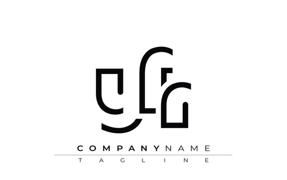 YFR abstract letter design. Modern Business Logo Design With Abstract Typography and Contemporary Style