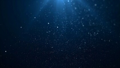 Floating dust particles illuminated by a single cinematic beam of light on a dark gradient background
