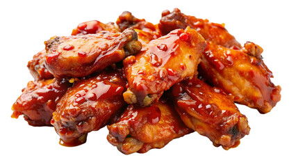 fried chicken wings on white