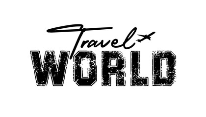 World Travellers text effect vector illustrator.