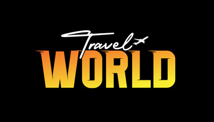 World Travellers text effect vector illustrator.