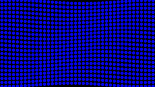 A stylish animated design with neatly arranged polka dots gently undulating.