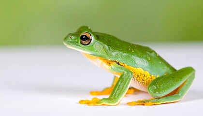 Obraz premium Green frog, profile view